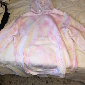 Pink tie dyed hoodie